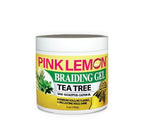 PINK LEMON Braiding Gel - Tea Tree - Maximum Hold, No Flaking, Long Lasting Hold, High Shine. For Micro, Inter, Dread, Faux, Loc, Twist, Braid, Edge. (5 oz)