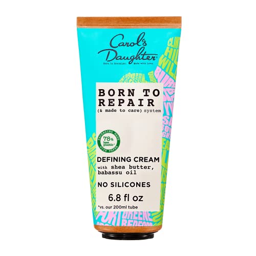 Carol's Daughter Born To Repair Leave-In Hair Cream, Moisturizer, Hydrating Haircare for Curls with Shea Butter, Curl-Defining, Anti-Frizz, 6.8 Fl Oz