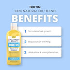 Hollywood Beauty Biotin Hair Oil - 8 fl oz Daily Lightweight Hydrating Moisturizer, Nourishing Haircare Treatment for Hair, Scalp, Skin