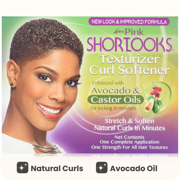 Luster's ShortLooks Texturizer Curl Softener Haircare Duo - Avocado Cream Haircare Styling Product for Dry, Curly Hair
