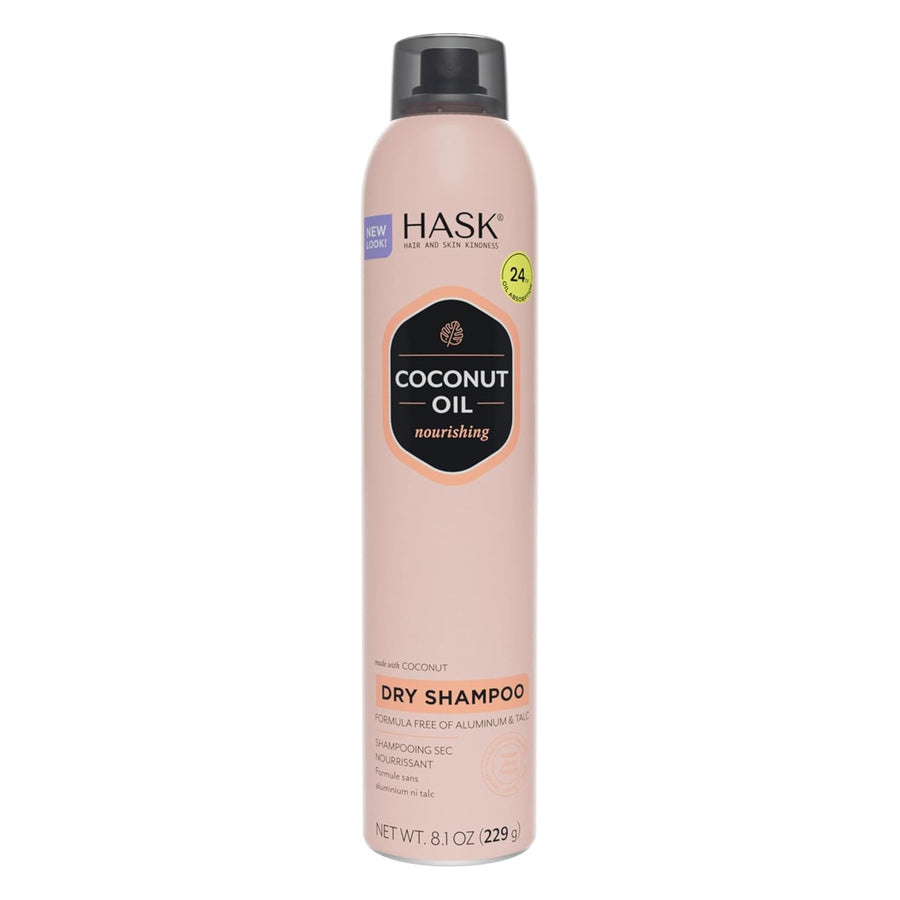 HASK Coconut Oil Nourishing Dry Shampoo for Haircare (8.1oz) – Oil-Control, Volume-Boosting, Light Texture-Enhancing, Sulfate-Paraben-Free, Cruelty-Free, Single Item for Adults