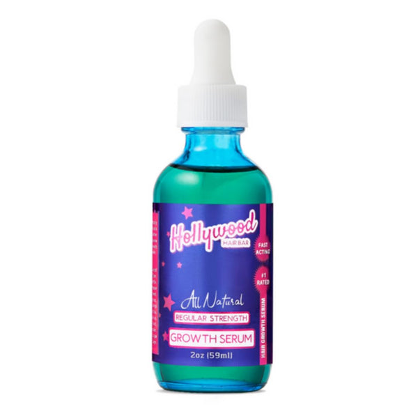 Hollywood Hair Bar Daily Hair Oil Regrowth Scalp Serum - Regular Strength, Made with All-Natural Essential Oils Including Coconut, Tea Tree & Carrot, 2 oz Thicker Looking Hair Blend
