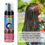 Te Amo Locks & Braid Foam Control – Long-Lasting Braid Foam for braiding | No Frizz or Fraying | Moisturizes & Seals Braids, Locs, Twists & Cornrows (6.8 oz)