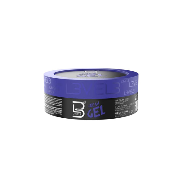 Level 3 Cream Gel - Provides Volume and Medium Hold - With Vitamins to Nourish and Protect Hair L3 - Level Three Mens Hair Styling Cream (100 ml) Haircare Sulfate Free
