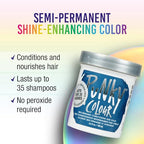 Punky Midnight Blue Semi Permanent Hair Color - Vegan & Cruelty-Free Conditioning Hair Dye, Lasts Up to 35 Washes, 3.5 fl oz