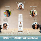 OKAY Coconut Hair Styling Mousse - 8 oz (222 ml), Unisex Formula for Normal Hair