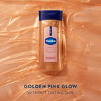 Vaseline Glazed and Glisten Sunlit Glow Body Gel Oil - Scented Vanilla Cocoa Fragrance, Silky Radiant Shimmering Moisturizer, Ultra-Hydrating Lipids Blend, 100% Pure Cocoa Butter, 6.8 Oz