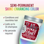 Punky Red Wine Semi Permanent Hair Color - Vegan & Cruelty-Free Conditioning Red Hair Dye, Lasts Up to 35 Washes, 3.5 fl oz