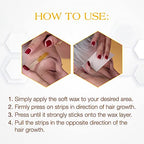 GiGi Wax Strips Non Woven for Hair Removal - Small Cloth Epilating Waxing Strips for Face and Bikini Line, 100 Strips