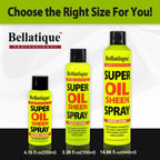 BELLATIQUE Super Oil Sheen Spray (14.88 oz) - Haircare Product with Super Shine, Lightweight, Hydrating, Anti-Frizz, Non-Greasy, Revitalizing, Soothing, Long-Lasting, Deep Conditioning, Strengthening,