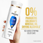 Pantene PRO-V Repair & Protect Haircare Shampoo - Nourishing Liquid Gentle Cleanser for Adults, Hydrates, Locks in Moisture, Suitable for Any Hair Type, 12 oz