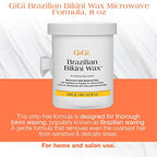 GiGi Gentle Brazilian Bikini Microwave Hard Wax Cream, Painless & Residue-Free for Coarse Hair & Sensitive Areas, 8 Oz 1-Pack for Hair Removal & Waxing, Beauty & Personal Care Product