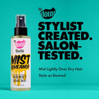 The Doux MIST DEMEANOR Shine Mist for Curly Hair – Heat Protection Spray with Cationic Honey & Silk Amino Acids – Lightweight Hair Gloss for Frizz Control, Humidity Resistance & Shine