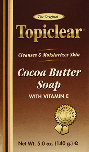 Topiclear Cocoa Butter Soap - 4.5 oz Single Item Cleansing Body Care Cleanser with Moisturizer, Moisturizing & Skin Repair Benefits