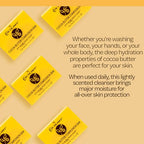 Cococare Cocoa Butter Complexion Bar Soap 4 Ounce - Gentle Cleansing & Hydrating Bar Soap
