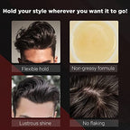 Three Flowers Brilliantine Solid Pomade – Classic Hair Pomade for Men, High Shine Hair Dressing for Smooth Sleek Styles, 3.25 oz