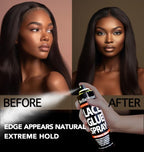 BELLATIQUE Lace Glue Spray (4.06 oz) - Extreme Hold. Edges Appear Natural, Humidity Resistant, Sweat Resistant, All Day Hold, Quick Drying, Flake Free, Easily Removed, Quick & Easy.