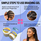 PINK LEMON Braiding Gel Peppermint - Maximum Hold, No Flaking, Long Lasting Hold, High Shine. For Micro, Inter, Dread, Faux, Loc, Twist, Braid, Edge. (10 oz)