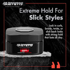Gummy Professional Hair Gel for Men and Women – Strong Hold Styling Gel for Slick Back, Curls, Braids, Twists & Edge Control – Clear Gel for Shine, Conditioning, and Neat, Lasting Hairstyles – 220 ml
