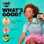 The Doux Bee Girl Honey Custard Curl Cream for Natural Curly Hair - Haircare with Honey, Aloe, Keratin, Vitamins, Moisturizer, Hydrating for Frizz Control, Moisture, Shine