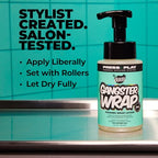 The Doux GANGSTER WRAP Foaming Wrap Lotion for Curly Hair – Heatless Curls & Anti-Frizz Styling Mousse – Curl Cream for Blowouts, Roller Sets, Pixie Cuts & Hair Wraps with Heat Protection