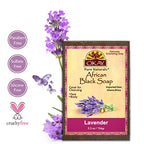 African Black Soap with Lavender | For All Skin Types | Cleanses and Exfoliates | Nourishes and Heals | Free of Parabens, Silicones, Sulfates | 5.5 oz