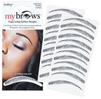 Godefroy MyBrows Long Lasting Eyebrow Transfers, Low Arch, Natural Black, 12-Pairs of Brows