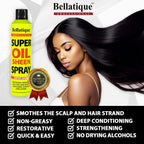 BELLATIQUE Super Oil Sheen Spray (14.88 oz) - Haircare Product with Super Shine, Lightweight, Hydrating, Anti-Frizz, Non-Greasy, Revitalizing, Soothing, Long-Lasting, Deep Conditioning, Strengthening,