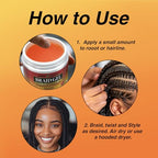 BELLATIQUE GRIP N GLIDE Braiding Gel Maximum Hold for LOC & Twist - No Flaking, No Whitening, Fast Drying, High Shine, Cool & Refreshing, Long Lasting Hold (15 oz)