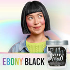 Punky Ebony Semi Permanent Hair Color - Vegan & Cruelty-Free Conditioning Hair Dye, Lasts Up to 35 Washes, 3.5 fl oz