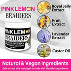 PINK LEMON Braiding Gel - Maximum Hold, No Flaking, Long Lasting Hold, High Shine. For Micro, Inter, Dread, Faux, Loc, Twist, Braid, Edge. (10 oz)