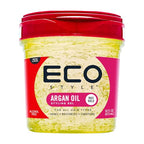 Ecoco Eco Style Gel - Argan Oil - 100% Pure Olive Oil - Promotes Healthy Hair - Nourishes And Repairs Hair - Long-Lasting Shine - 10/10 Maximum Hold - Tames Frizzy Hair - For All Hair Types - 16 Oz