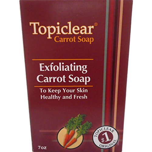 Topiclear Carrot Treatment Soap - 7oz Body Care Cleanser, Exfoliating Bath & Shower Soap
