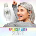 Punky Temporary Hair and Body Glitter Spray, Silver – Glitters Hairspray, Adds Sparkly Shimmery Glow, Hair Glitter for Kids, Women, Men, 3.5 oz