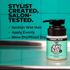 The Doux JUST GLAZE Silkening Blowout Primer – Anti-Frizz Heat Protectant for Hair with Keratin & Panthenol – Humidity Blocker for Blowouts & Silk Presses – Lightweight Formula, 4 oz