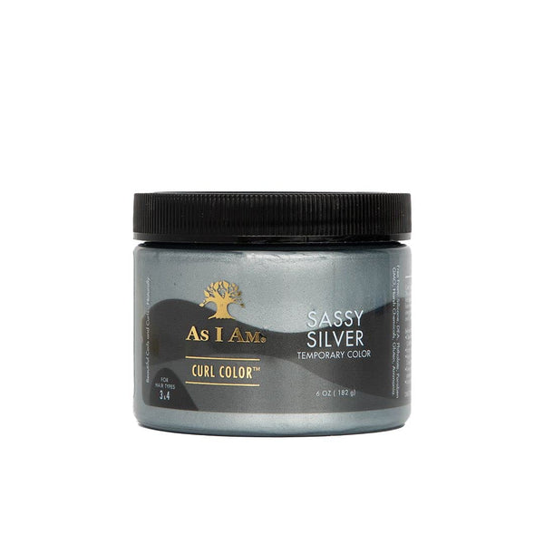 As I Am Curl Color - Sassy Silver - 6 oz - Color & Curling Gel - Temporary - Vegan & Cruelty Free