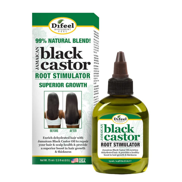 Difeel Jamaican Black Castor Oil Haircare Root Stimulator - 2.5 oz Unisex Adult Curly Hair Growth Conditioner for Damaged Hair Repair (US Market)