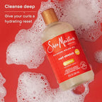 SheaMoisture Curl Stretch Organic Haircare Shampoo - Kalahari Melon Oil, Hyaluronic Serum Infused Scented Vanilla Cleanser, Moisturizing Cleansing Aroma for Type 4 Curly Hair (13 Fl Oz)