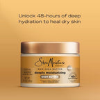 SheaMoisture Deeply Hydrating Body Butter Moisturizer - Raw Shea Butter, Argan Oil, Pro-Ceramides, Smooth Single Item for Dry Skin, 48H Rich Hydration, 11.5 oz