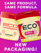 Ecoco Eco Style Gel - Argan Oil - 100% Pure Olive Oil - Promotes Healthy Hair - Nourishes And Repairs Hair - Long-Lasting Shine - 10/10 Maximum Hold - Tames Frizzy Hair - For All Hair Types - 16 Oz
