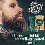 Clubman Pinaud 3-in-1 Beard Kit – Includes Conditioner, Beard Oil and Balm, Starter Kit for Men