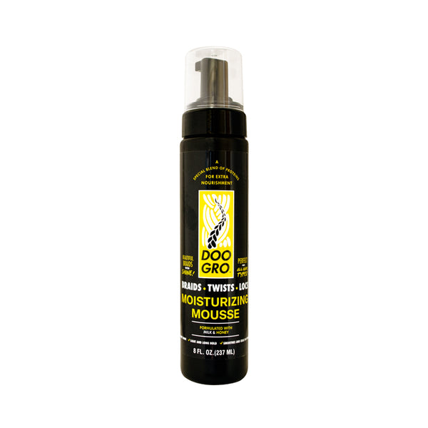 DOO GRO Hydrating Haircare Moisturizing Mousse with Moisturizer, 8 oz - Tames Frizz for Smooth Hair