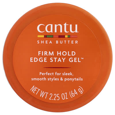 Cantu Shea Butter Edge Stay Extra Hold Genesis Unisex Haircare Styling Gel 2.25 oz for Natural, Normal Hair with Smooth Finish (Pack of 4)