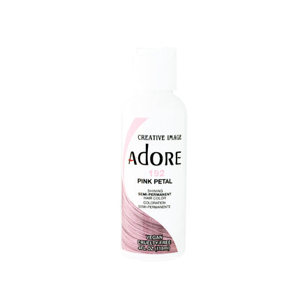 Adore Semi Permanent Hair Color (192 Pink Petal) | Vegan & Cruelty-Free Pink Hair Dye | No Ammonia, No Peroxide, No Alcohol | 4 Fl Oz