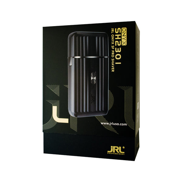 JRL Onyx Professional Foil Shaver, Barber Electric Shaver for Haircut & Bald Fades, 8000 RPM Magnetic Levitation Motor, Lightweight Ultra-Thin Foil, 3-Hour Corded/Cordless Runtime, Onyx Black