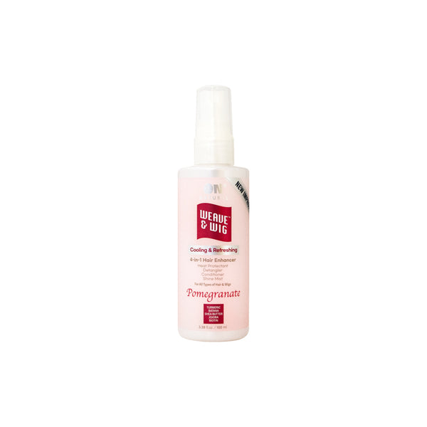 ON Natural 4-in-1 Hair Enhancer Leave-In Conditioner - 3.4 OZ Pomegranate Haircare Treatment, Natural Weave & Wig Conditioner, Frizz Control, Smooth, Lightweight Daily Use for All Hair Textures