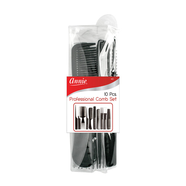Annie Professional Comb Set 10Ct Black