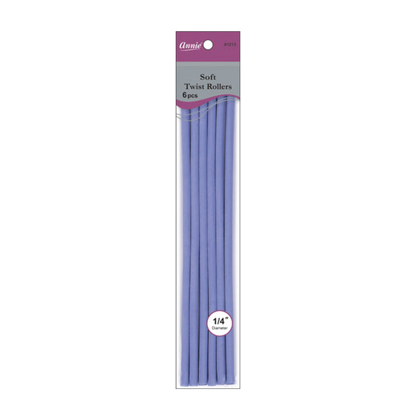 Annie Soft Twist Rollers, Lavender, 6 Count