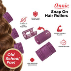 Annie Snap on Magnetic Rollers #1219, 6 Count Purple X-Jumbo 1-3/4 Inch (2 Pack)
