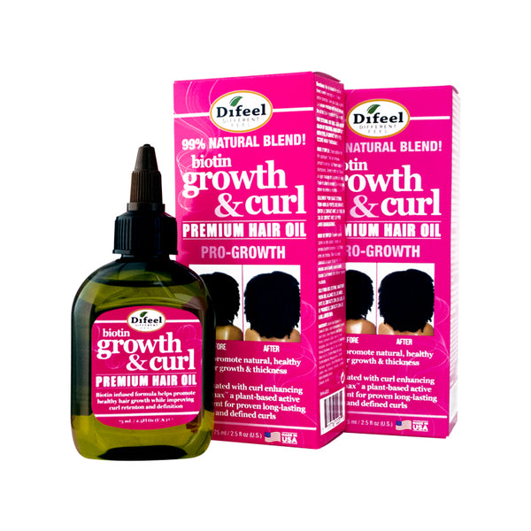 Difeel Biotin Growth & Curl Premium Hair Oil 2.5 oz.